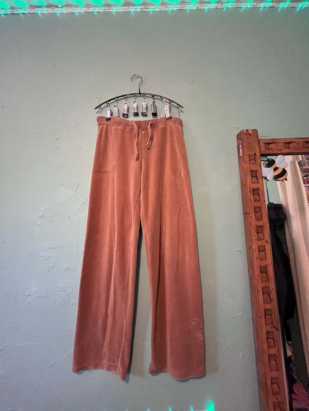 Be Good Velour Wide Leg Pants Size S Brown
